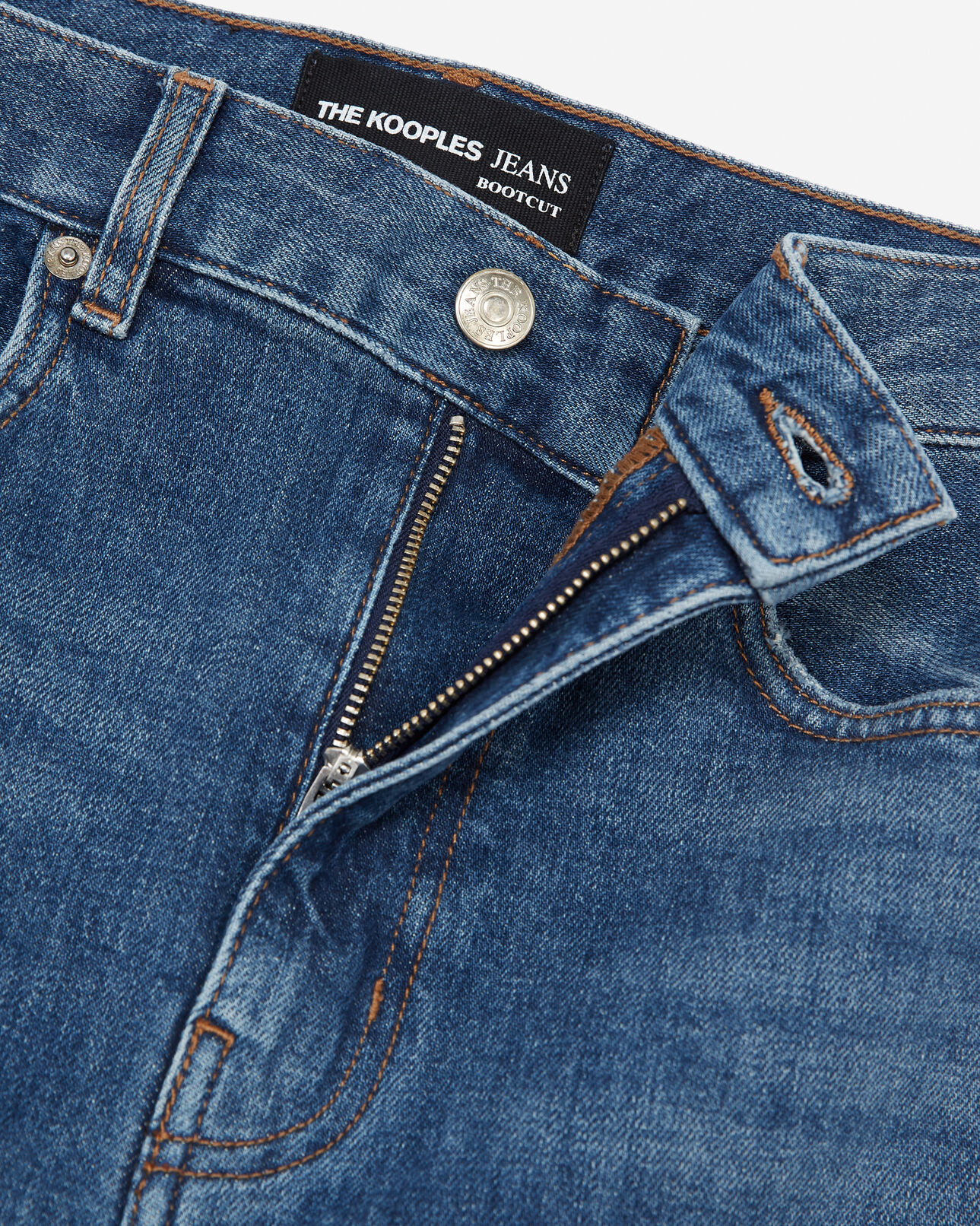The Kooples FEMME BLUE DENIM jean bleu taille haute bootcut