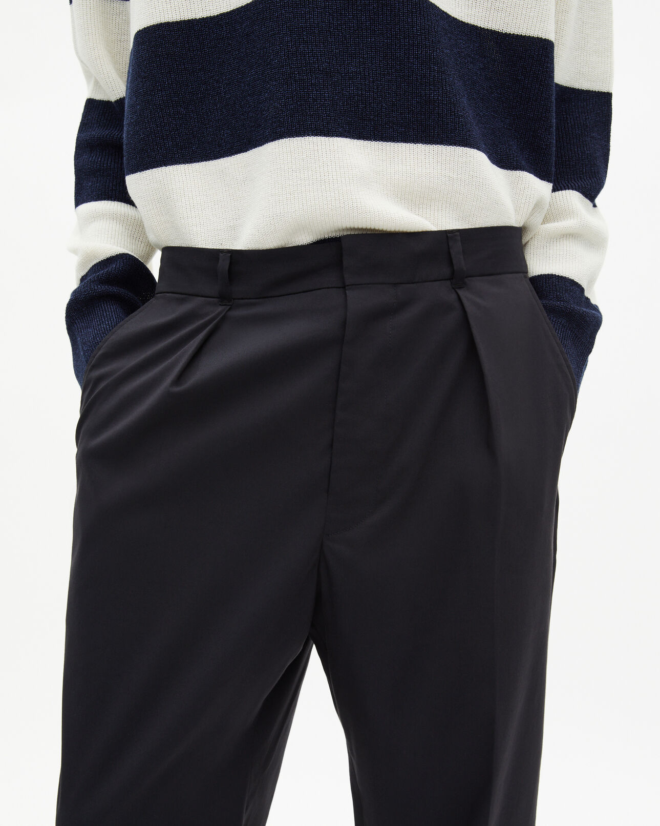 The Kooples MEN BLACK black pleated pants