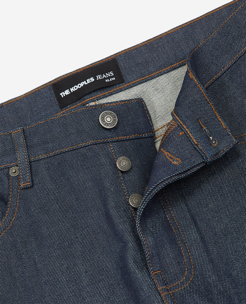 The Kooples HOMME BLUE BRUT jean slim bleu foncé