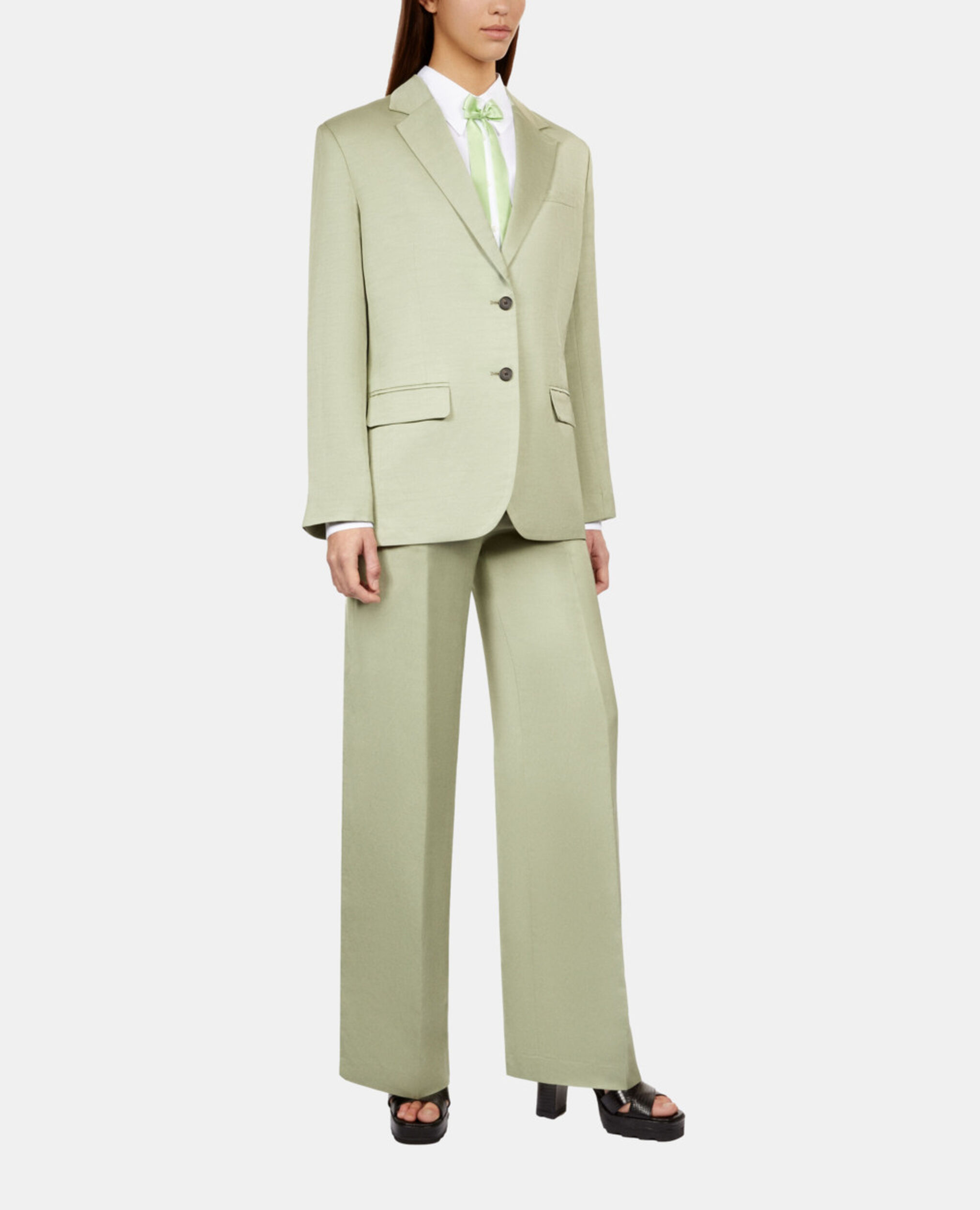 Light green linen suit jacket, KAKI GREY, hi-res image number null