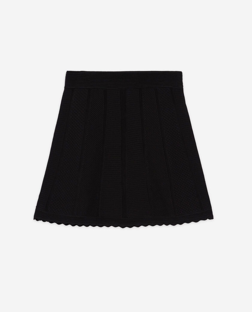 The Kooples FEMME BLACK jupe courte noire en maille