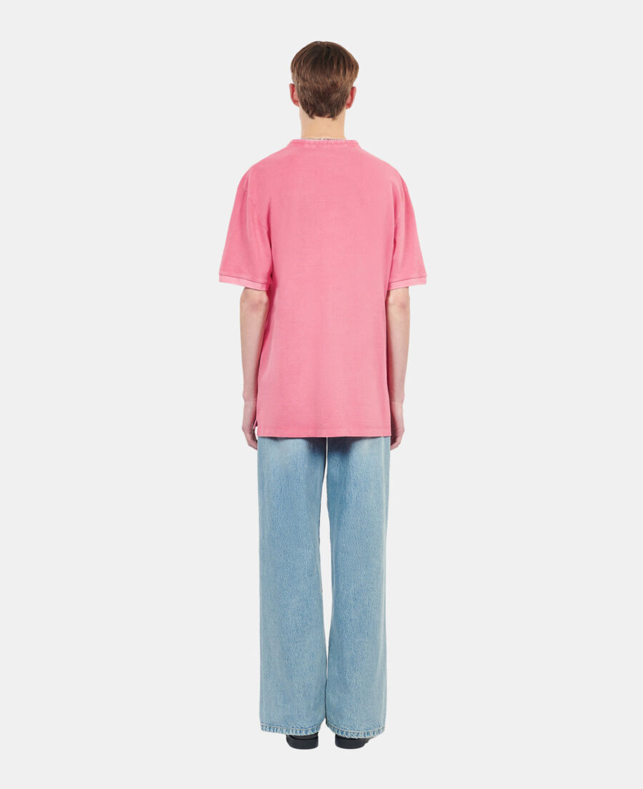 The Kooples HOMME SWEET PINK polo en coton piqué rose