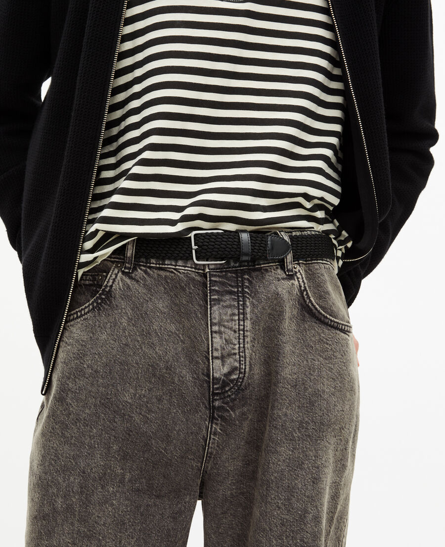 The Kooples H BLACK black braided belt