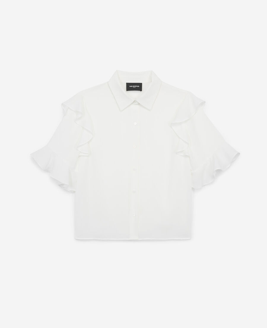 chemise blanche habillée à volants