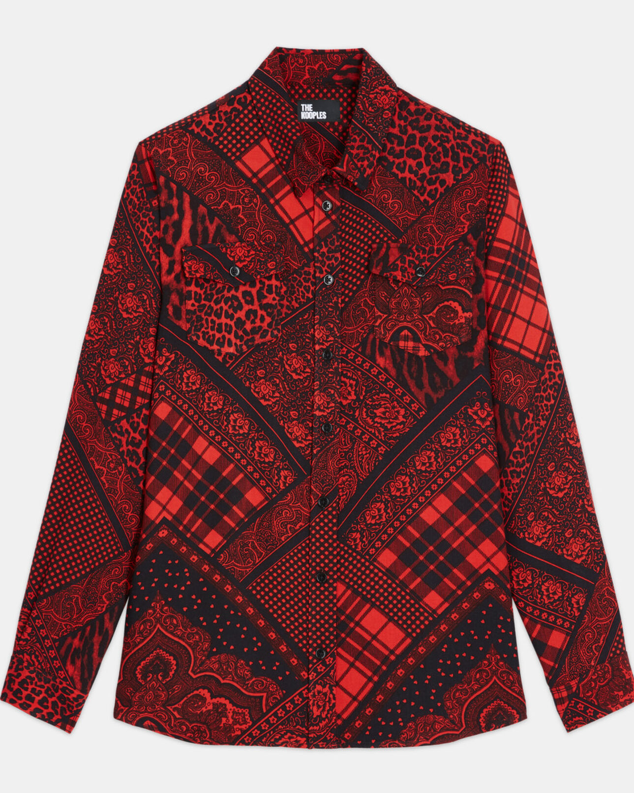 The Kooples WOMEN RED / BLACK printed shirt