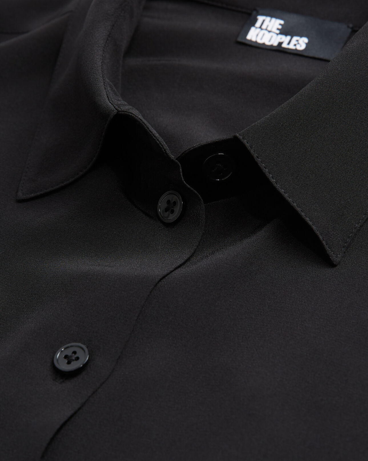 The Kooples WOMEN BLACK black silk shirt