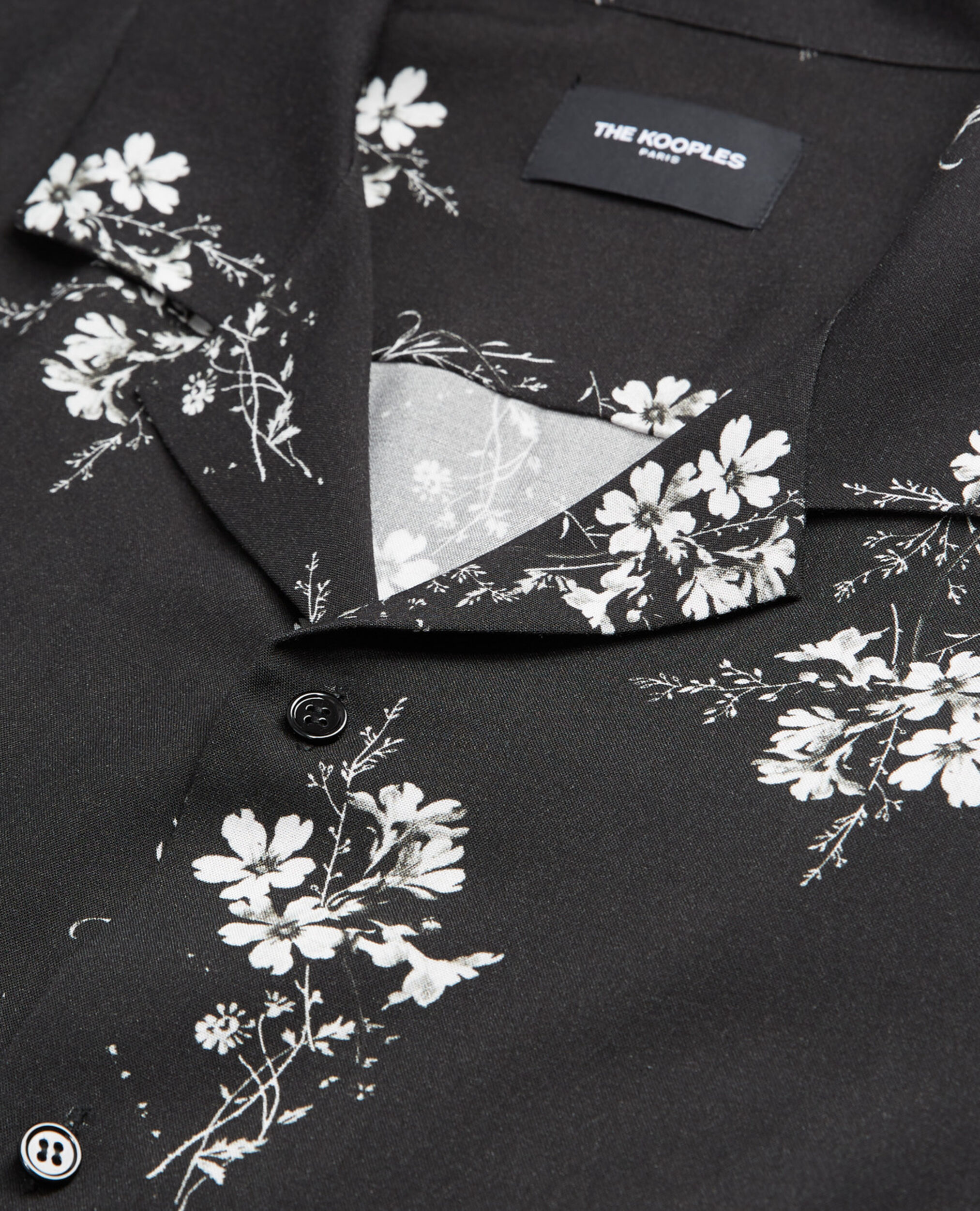 Camisa estampado floral, BLACK WHITE, hi-res image number null