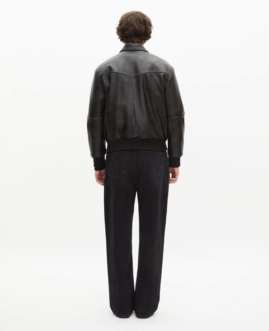 The Kooples HOMME DARK BROWN blouson en cuir marron