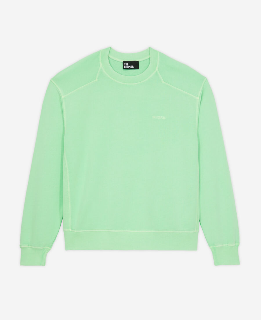 fluorescent green sweatshirt with logo
