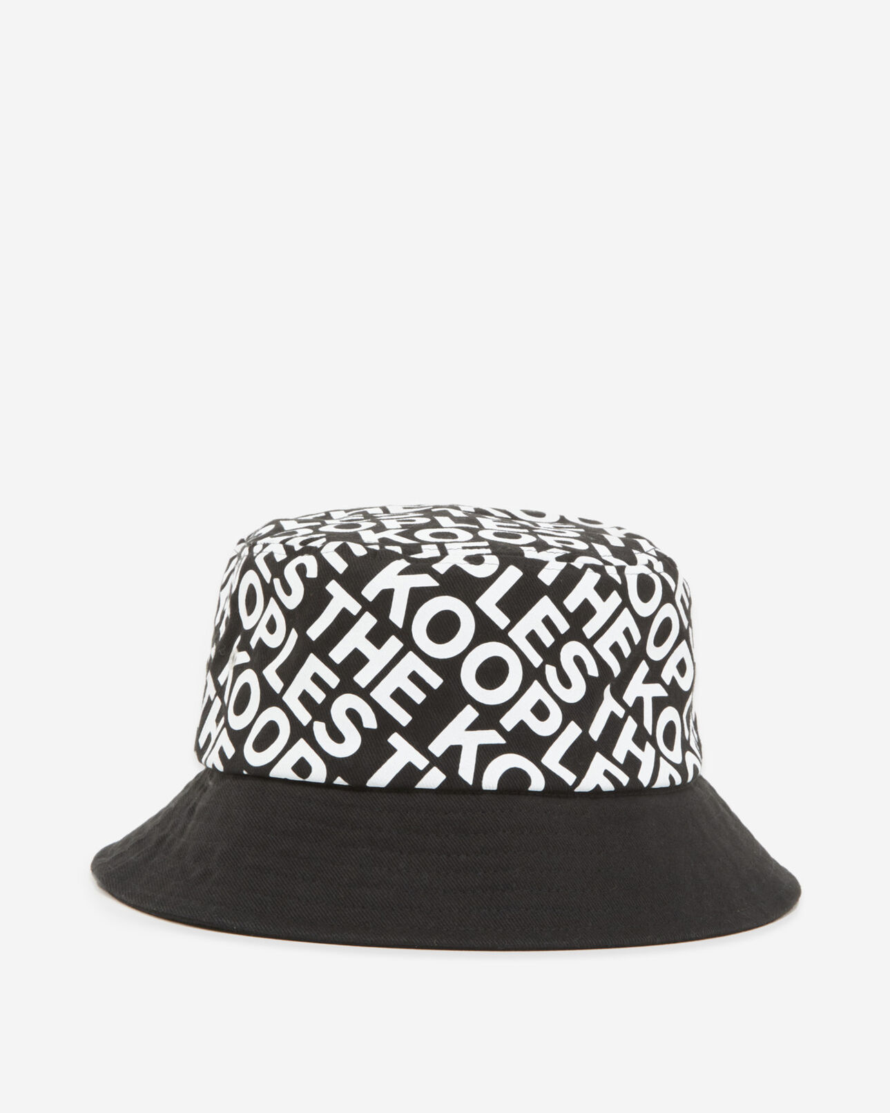 The Kooples M BLACK WHITE black and white bucket hat with the kooples motifs
