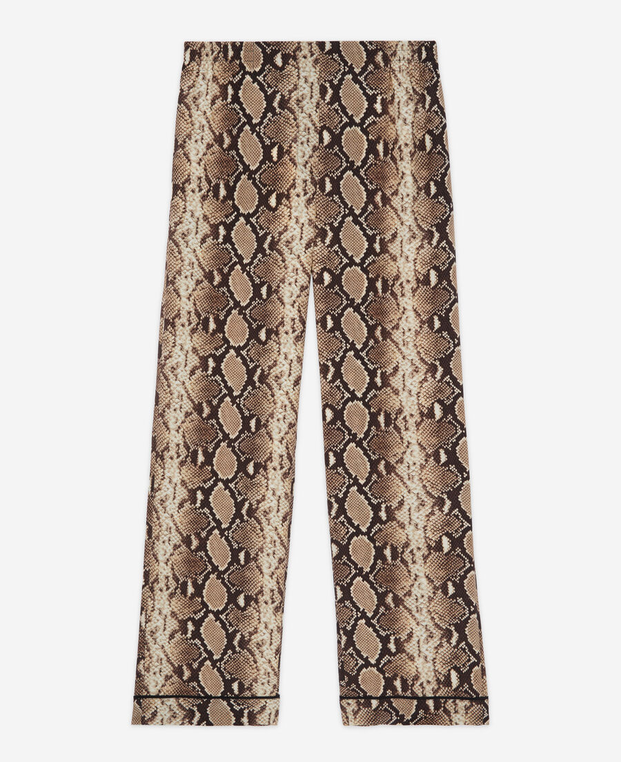 snakeskin print pants