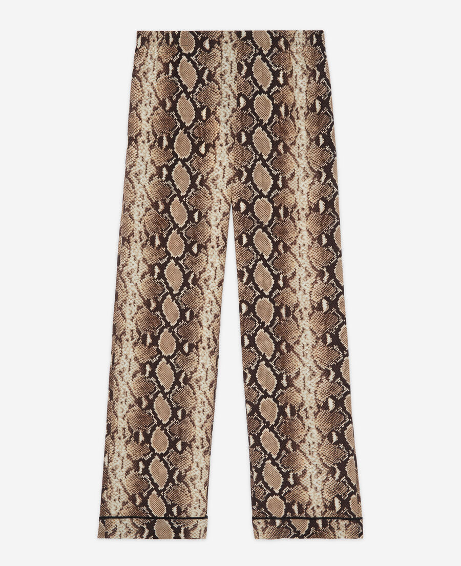 Snakeskin print pants