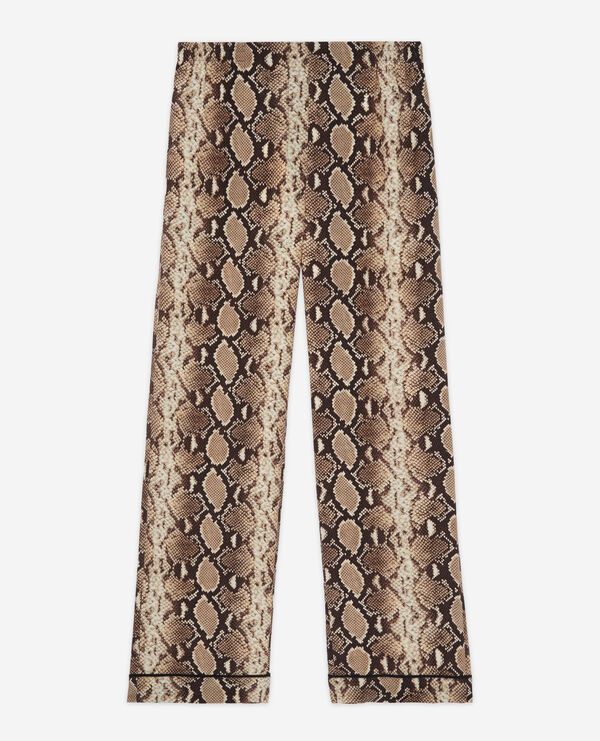 snakeskin print pants
