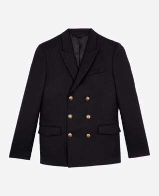 The Kooples HOMME DARK NAVY veste en laine bleu marine