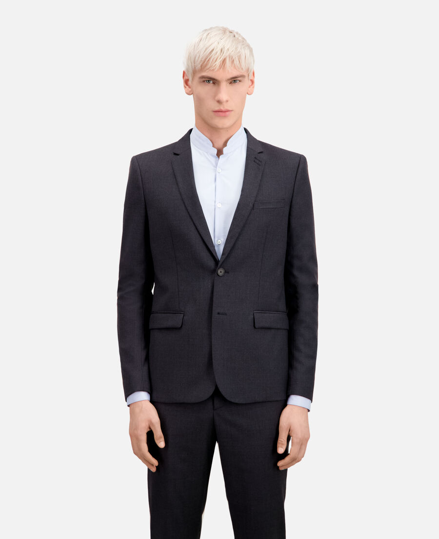 gray wool suit jacket