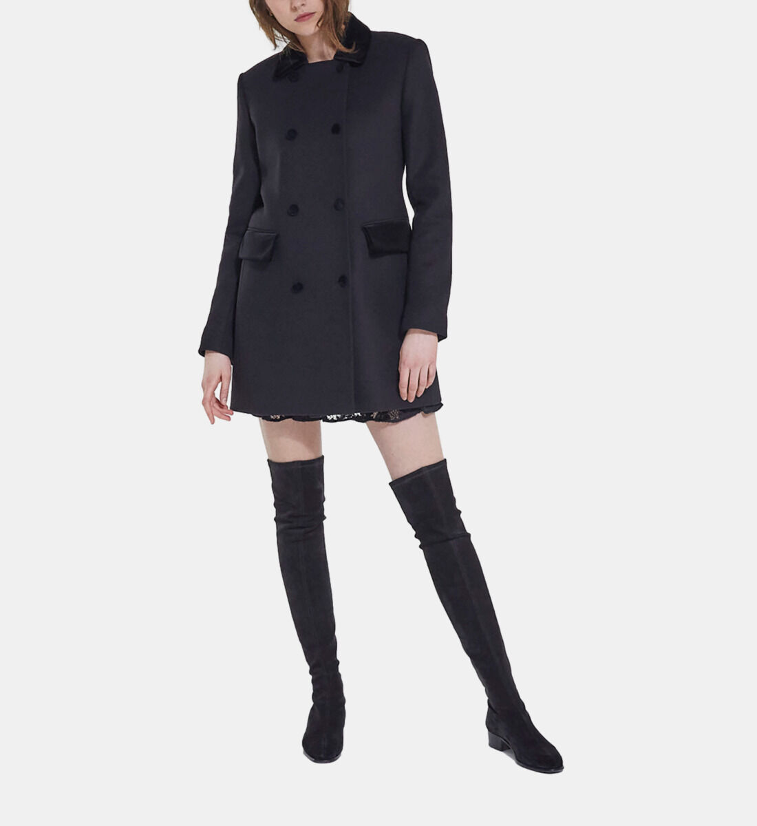 The kooples hotsell black coat