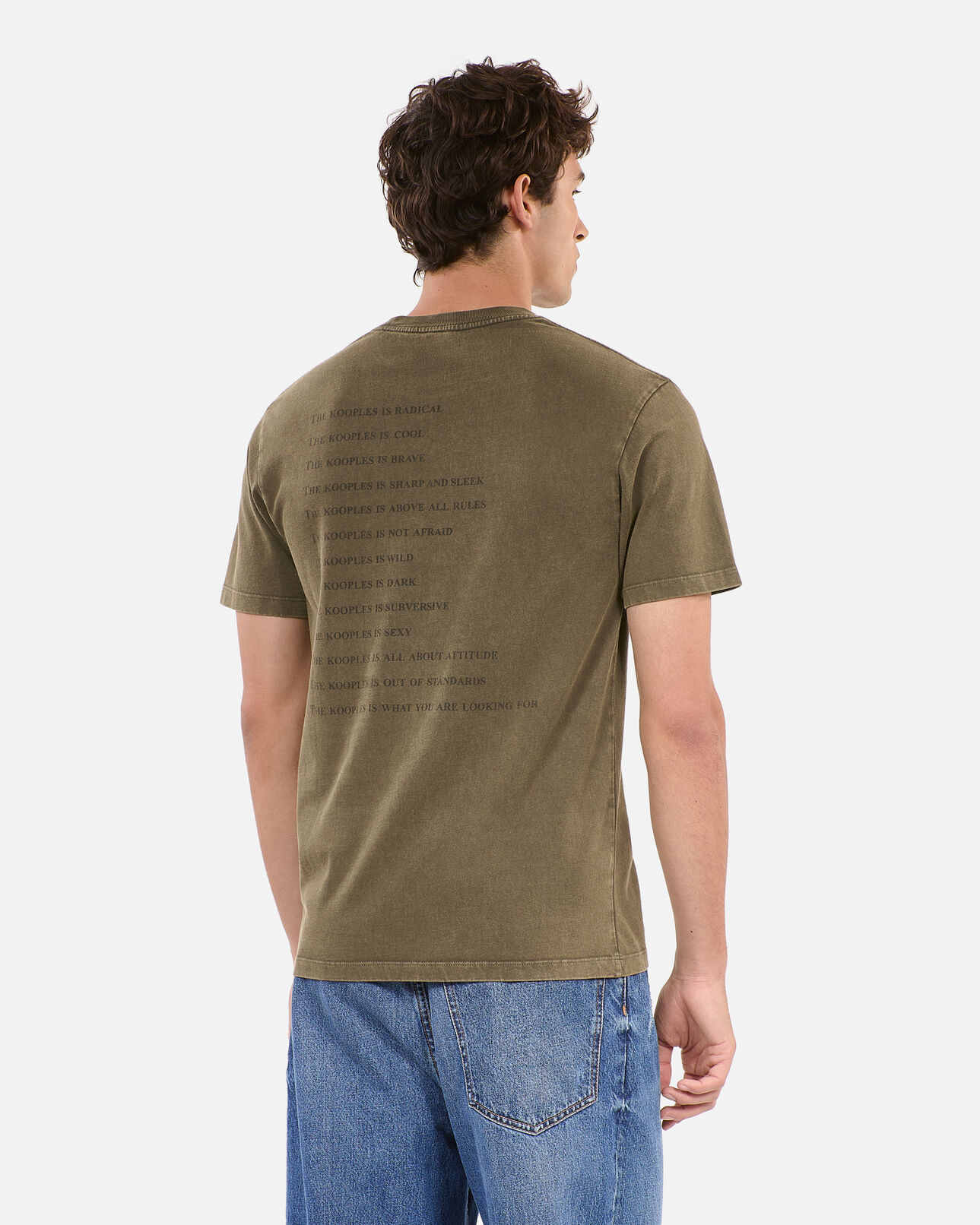 The Kooples MEN KAKI khaki what t-shirt