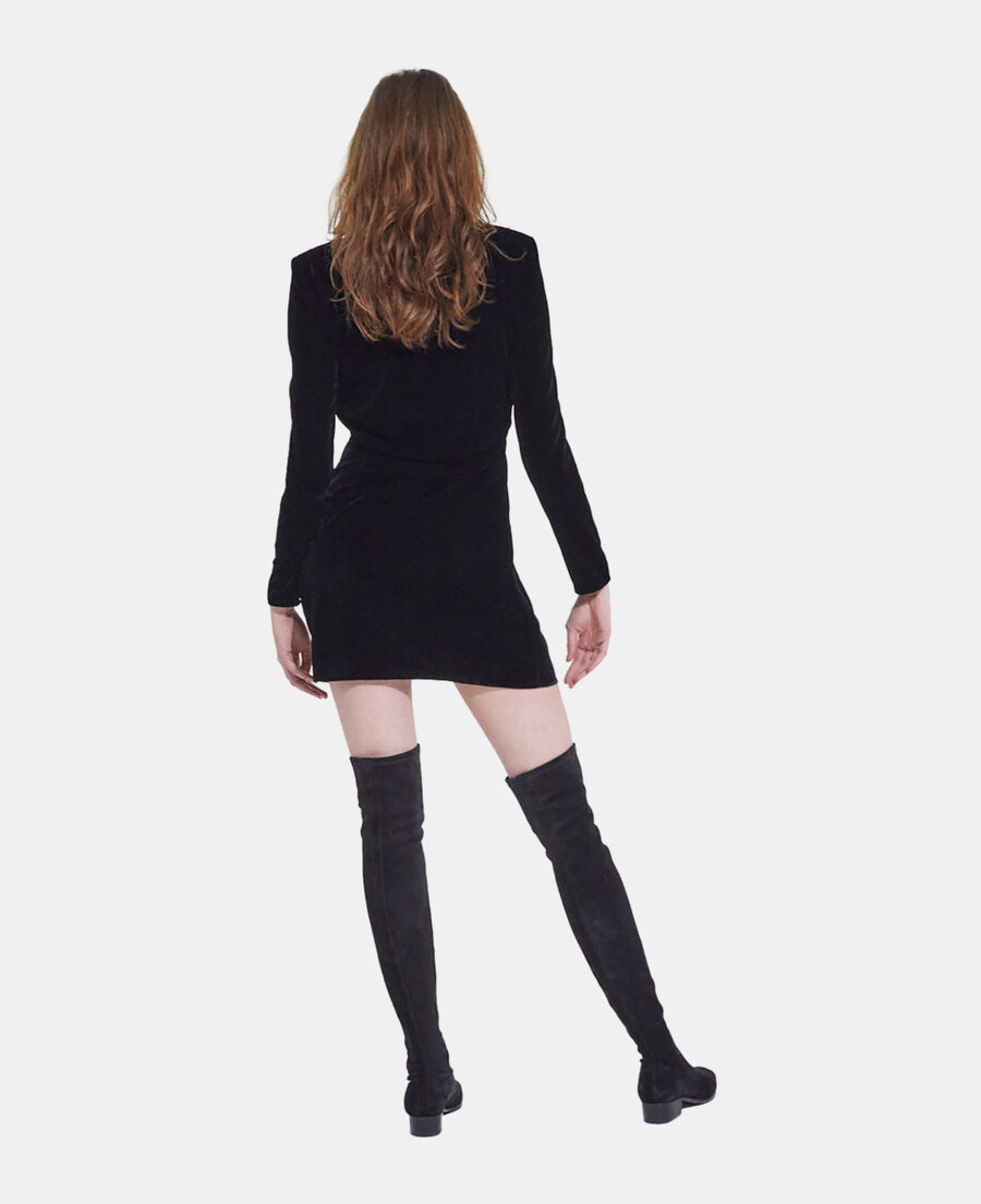 short black velvet dress