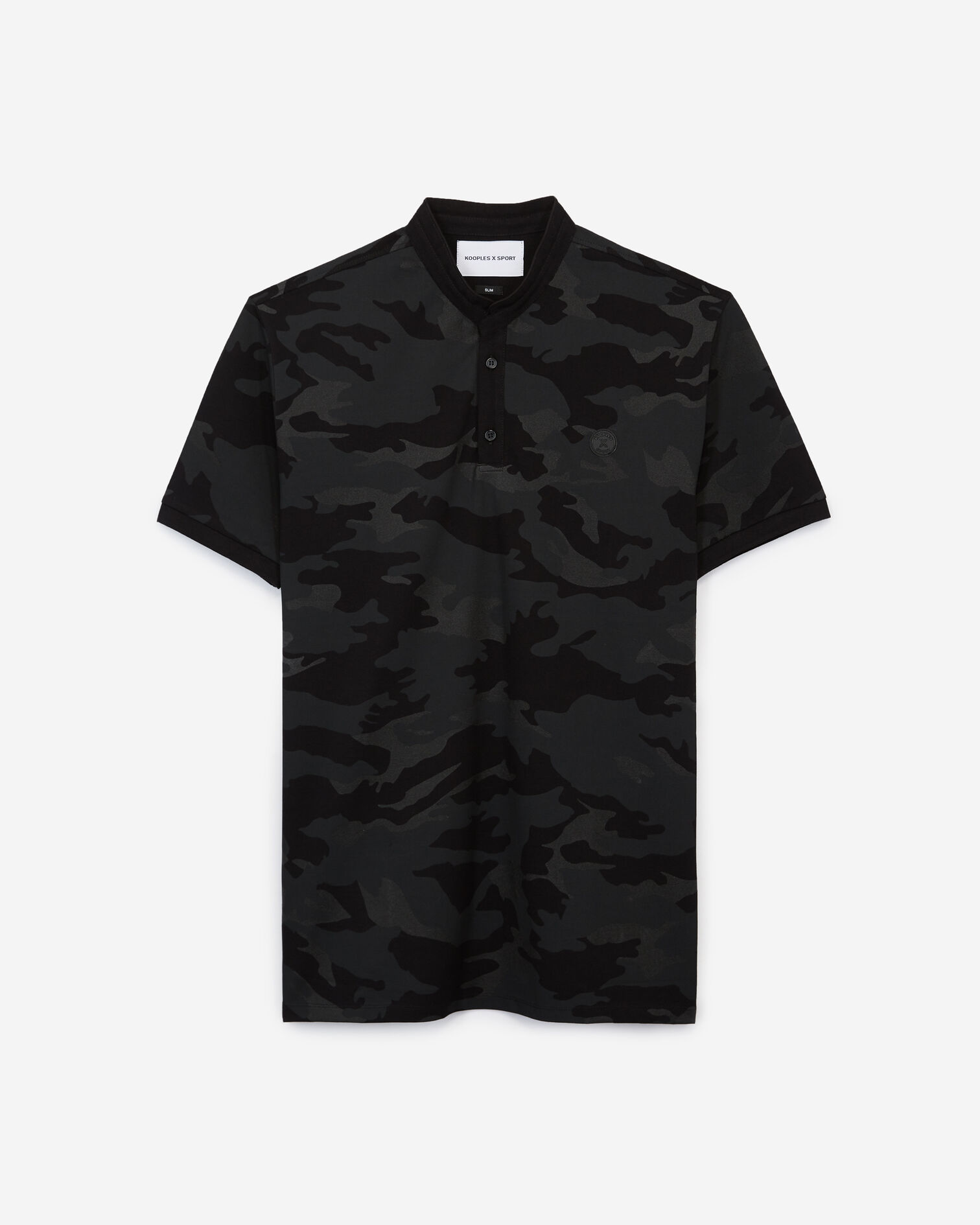 Poloshirt mit All-Over-Hawaii-Wunderland-Aufdruck, BLACK, hi-res image number null