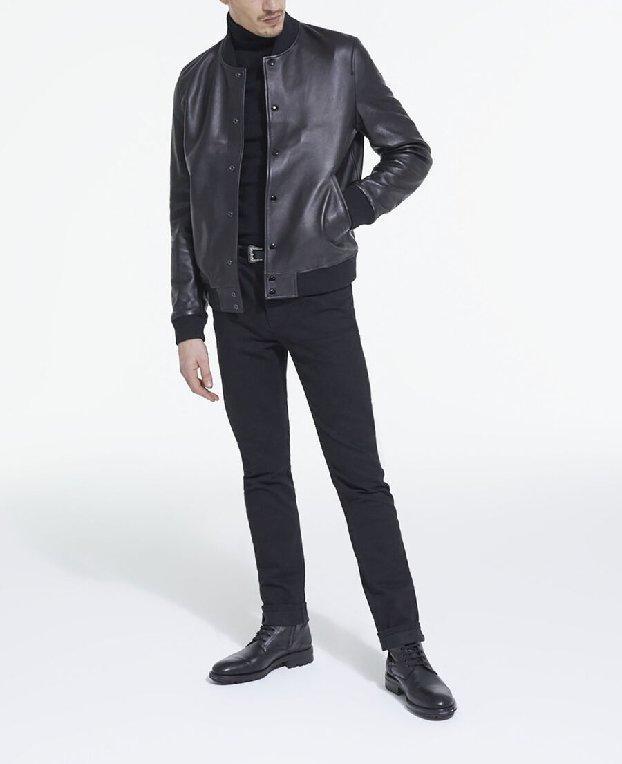 leather jacket with leopard print lining