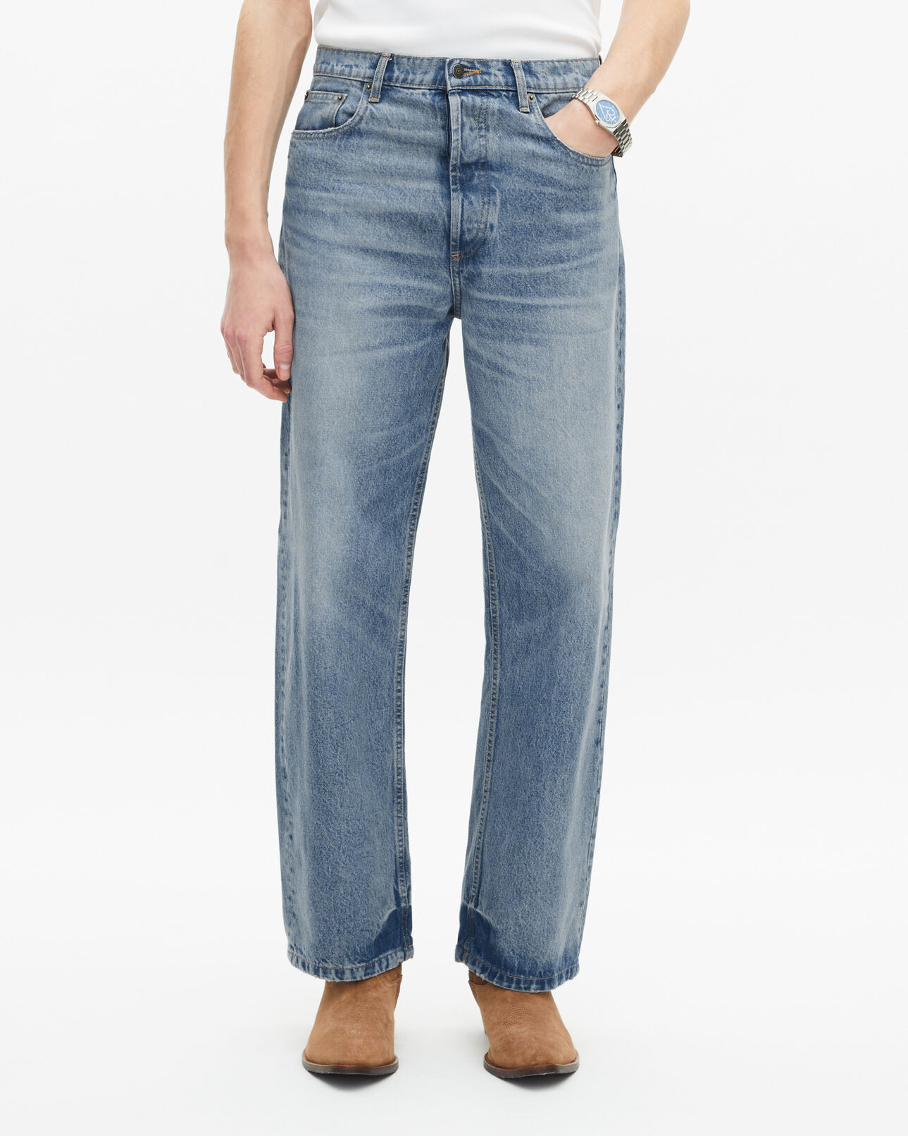 The Kooples HOMME BABY BLUE jean droit bleu