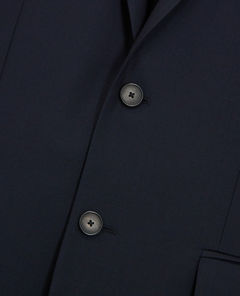 The Kooples HERREN DARK NAVY gerade geschnittene anzugjacke aus blauer wolle