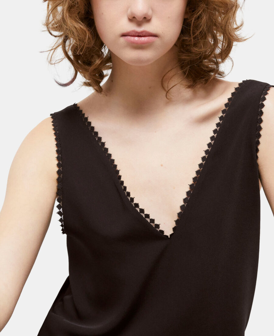 The Kooples FEMME BLACK top noir