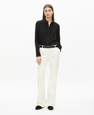 The Kooples F ECRU ecru straight-cut crepe tailored pants