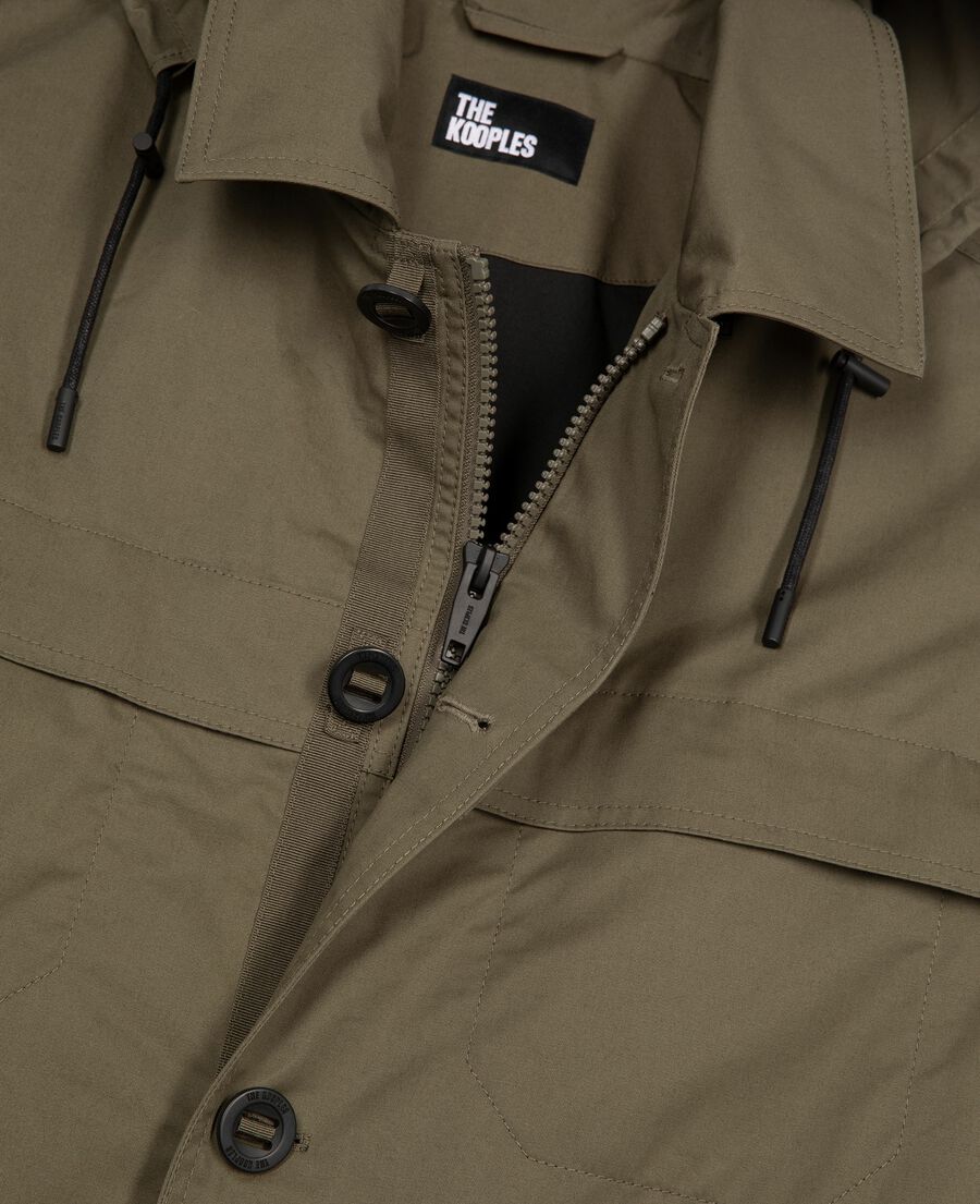 The Kooples HOMME KAKI parka à capuche kaki