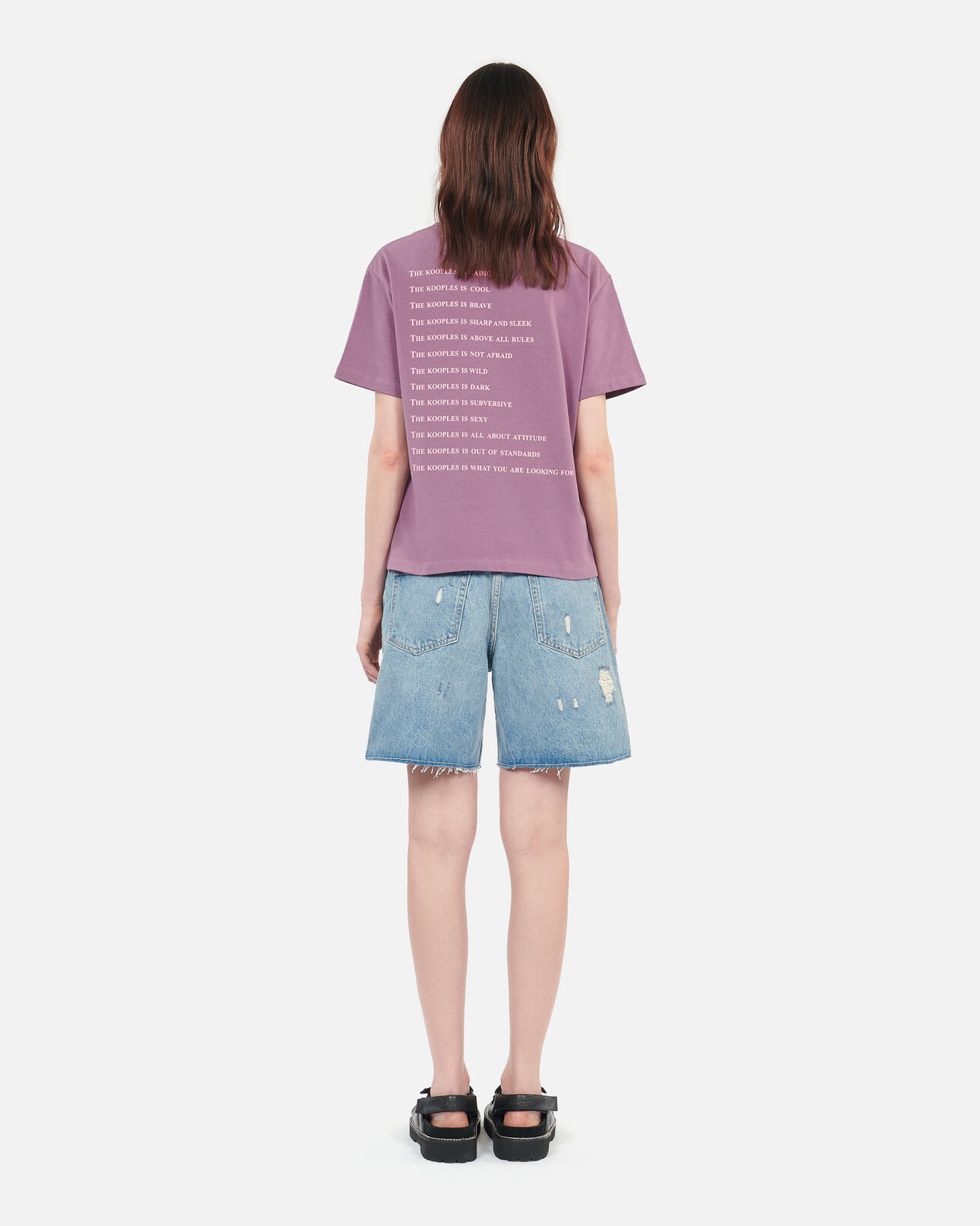 The Kooples FEMME PRUNE t-shirt what is violet 