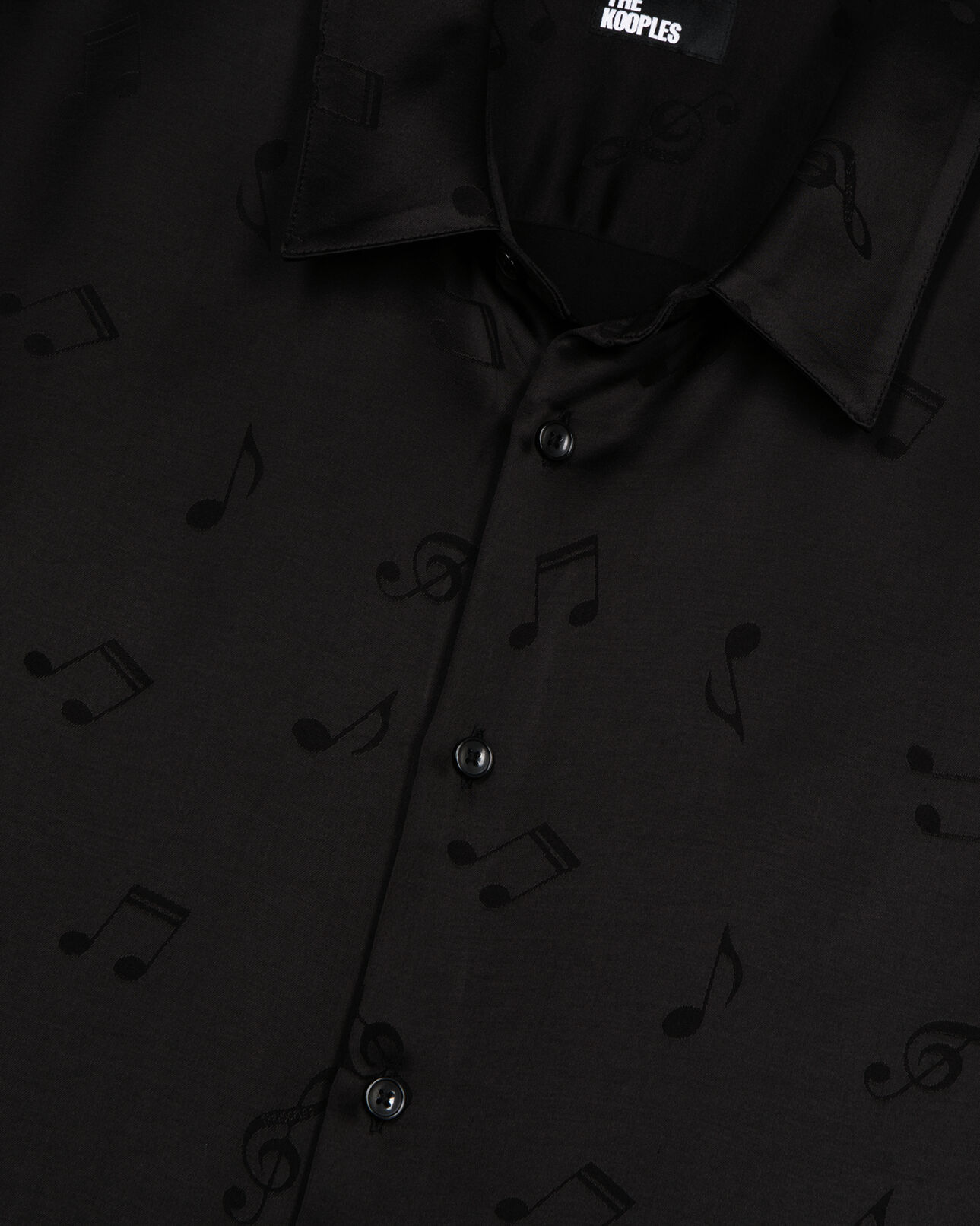 The Kooples HOMME BLACK chemise jacquard musique noire