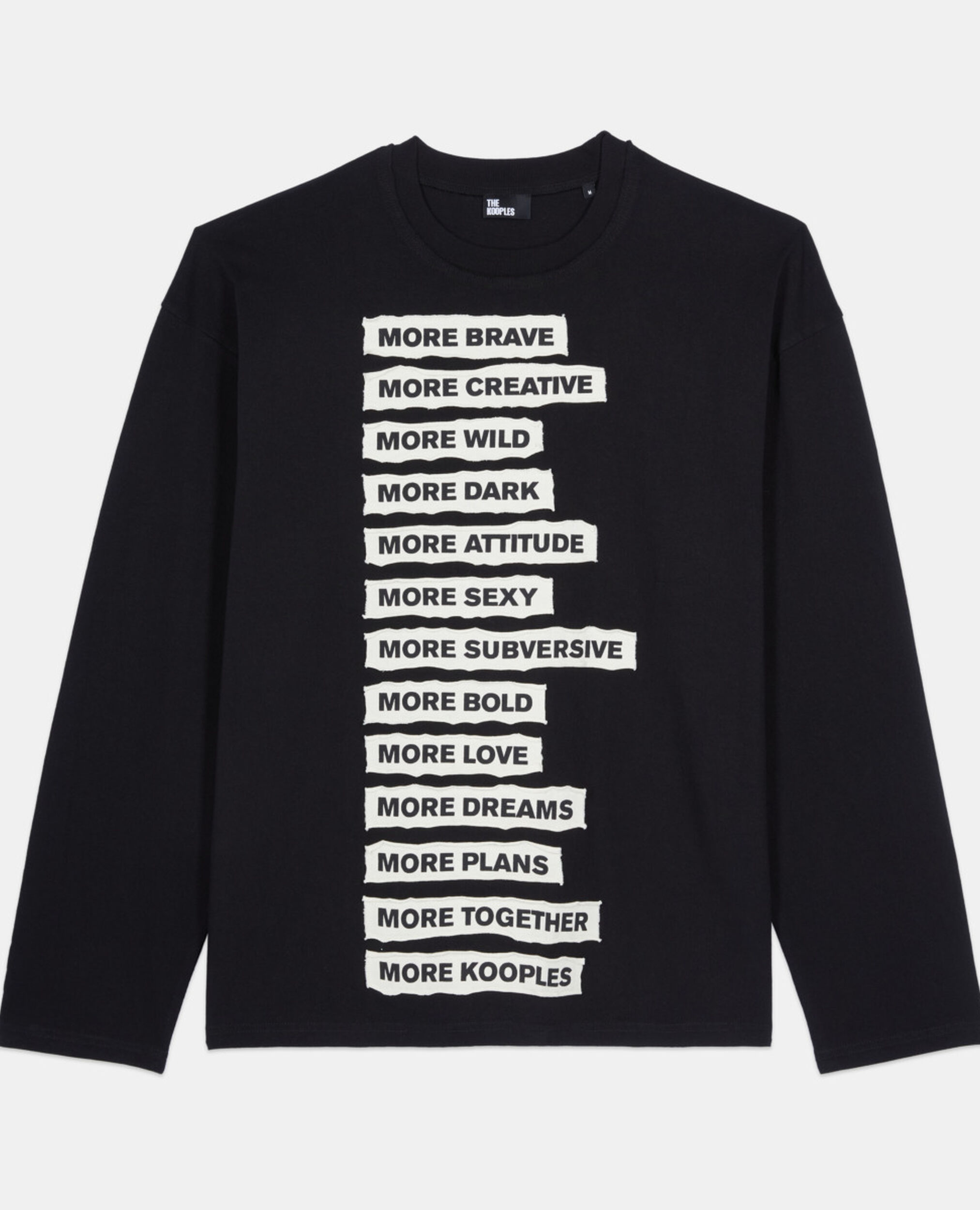 T-shirt manches longues noir, BLACK WASHED, hi-res image number null