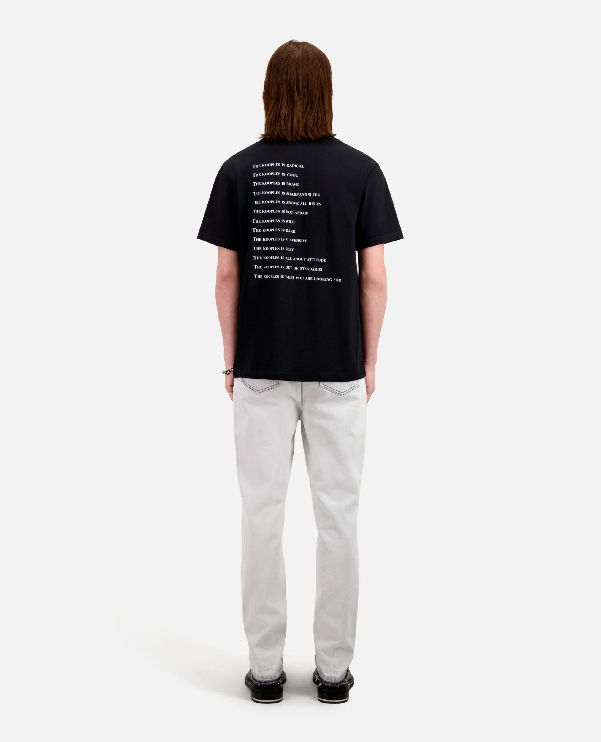 Baumwoll-T-Shirt schwarz mit What is-Print, BLACK, hi-res image number null