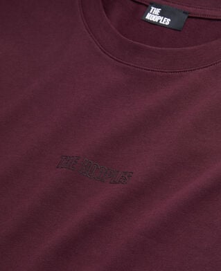 The Kooples H BORDEAUX men's burgundy t-shirt with logo