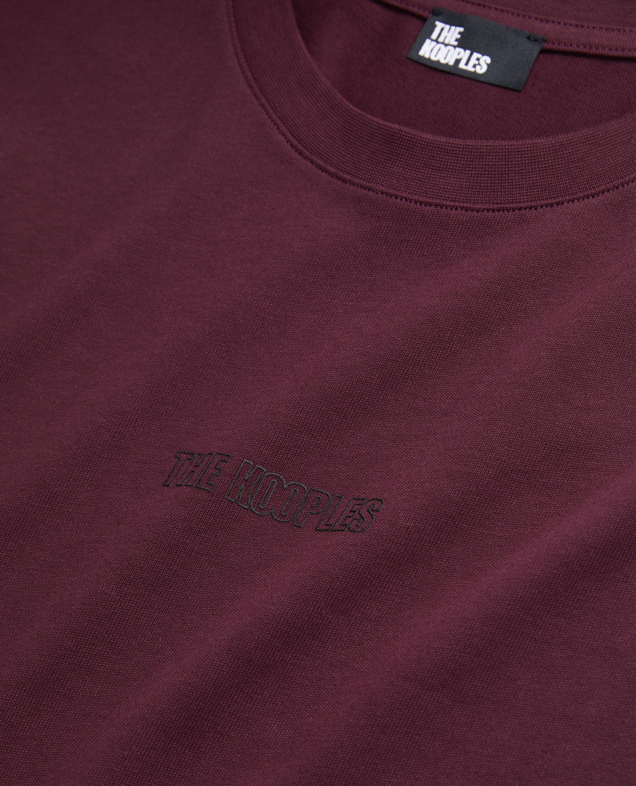 Men's burgundy t-shirt with logo, BORDEAUX, hi-res image number null