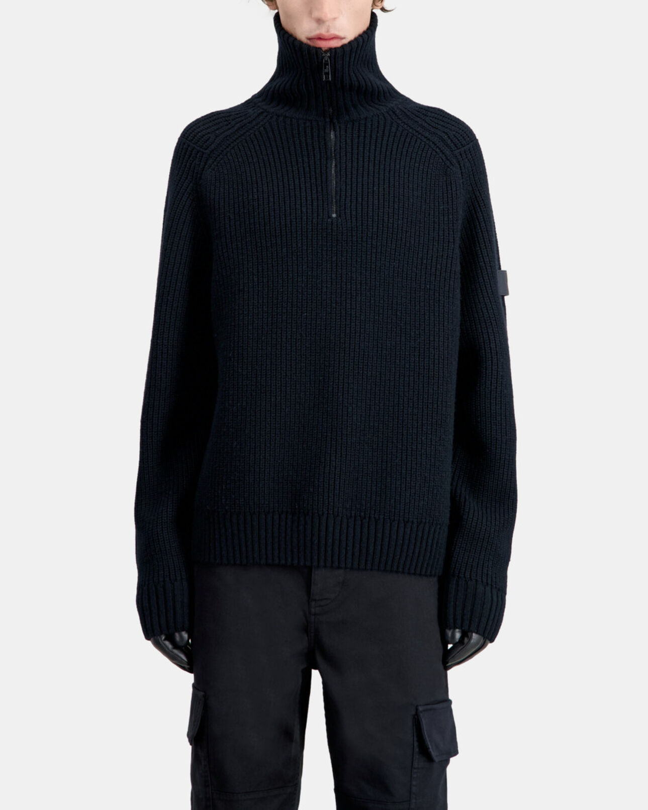 The Kooples MEN BLACK black wool sweater