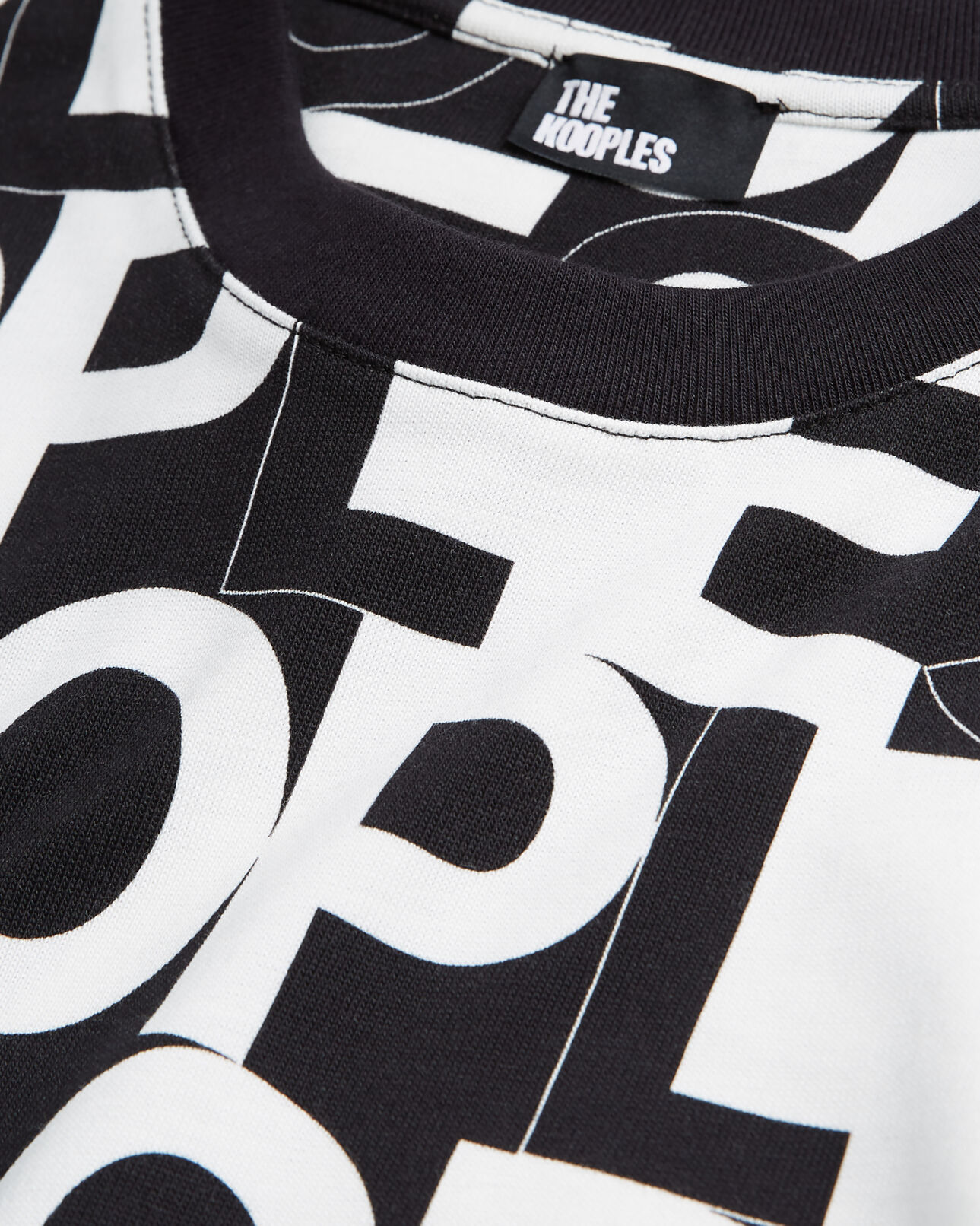 The Kooples WOMEN BLACK / WHITE t-shirt with the kooples logo
