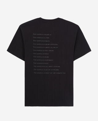The Kooples HERREN BLACK schwarzes t-shirt mit „what is“-schriftzug