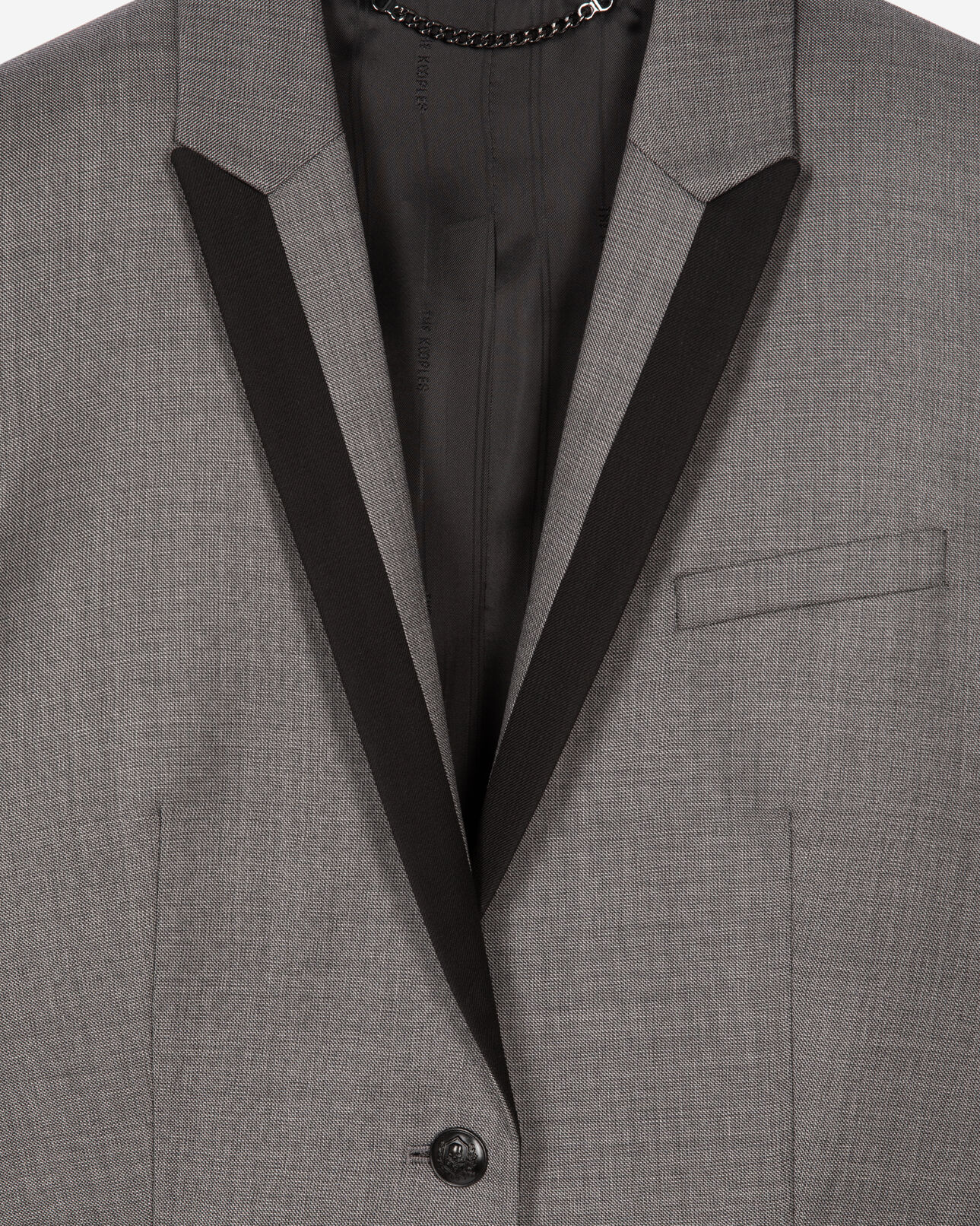The Kooples FEMME DARK GREY veste tailleur droite grise