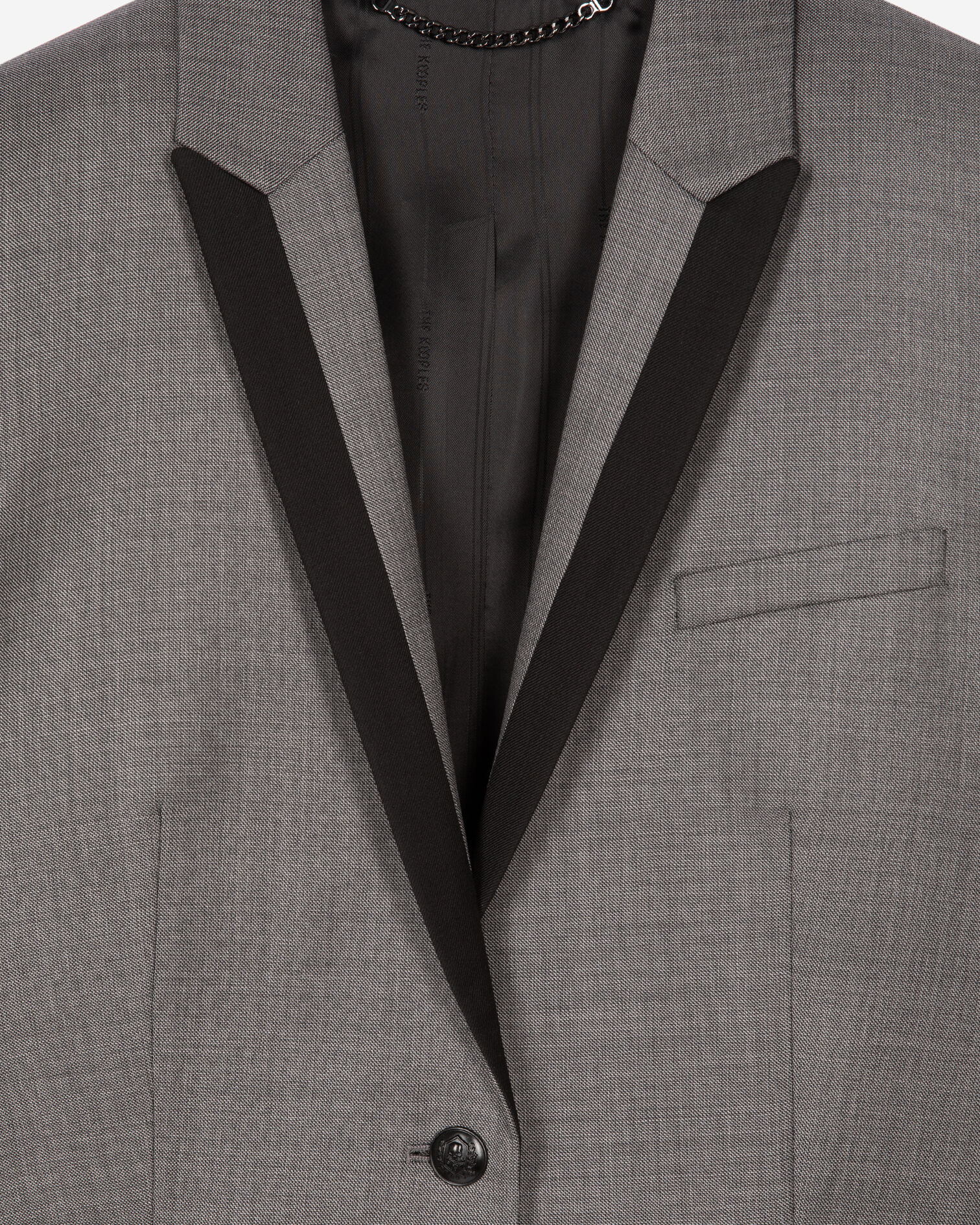 Veste tailleur droite grise, DARK GREY, hi-res image number null