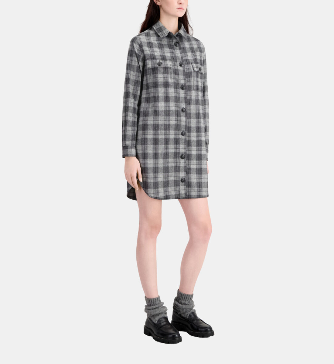 Zara grey shirt dress sales