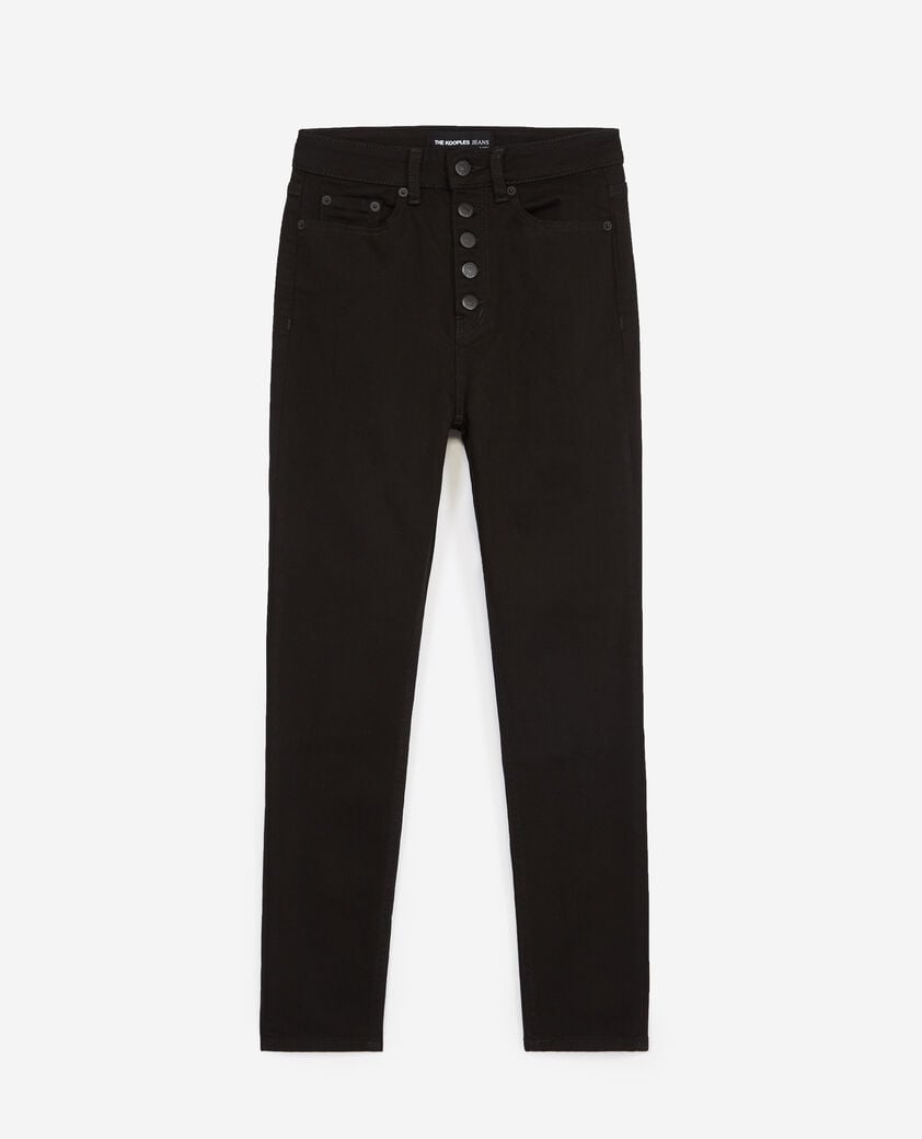 The Kooples FEMME BLACK jean noir boutons slim