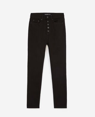 The Kooples FEMME BLACK jean noir boutons slim