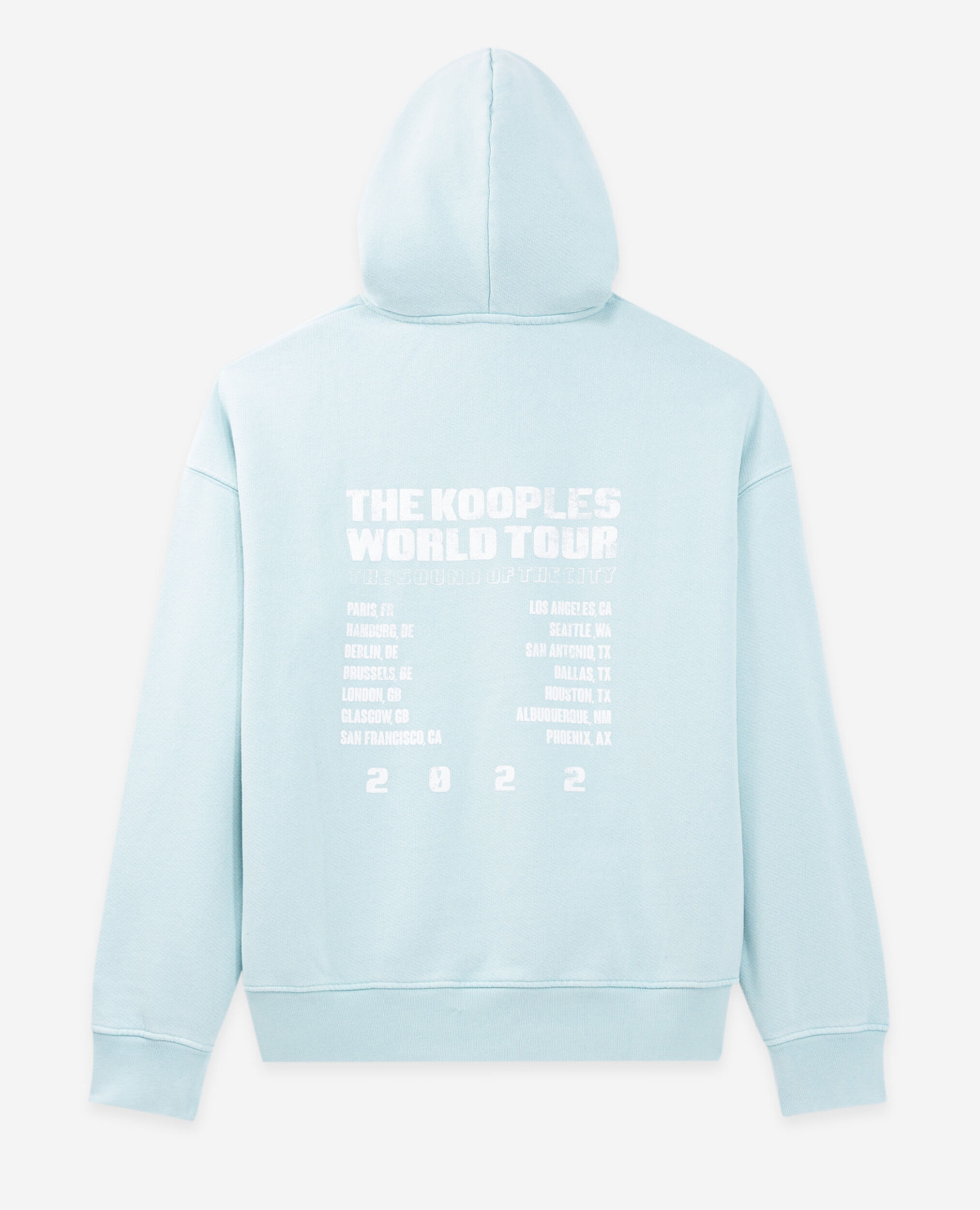 Sky blue hoodie with oversized print, BLUE SKY, hi-res image number null