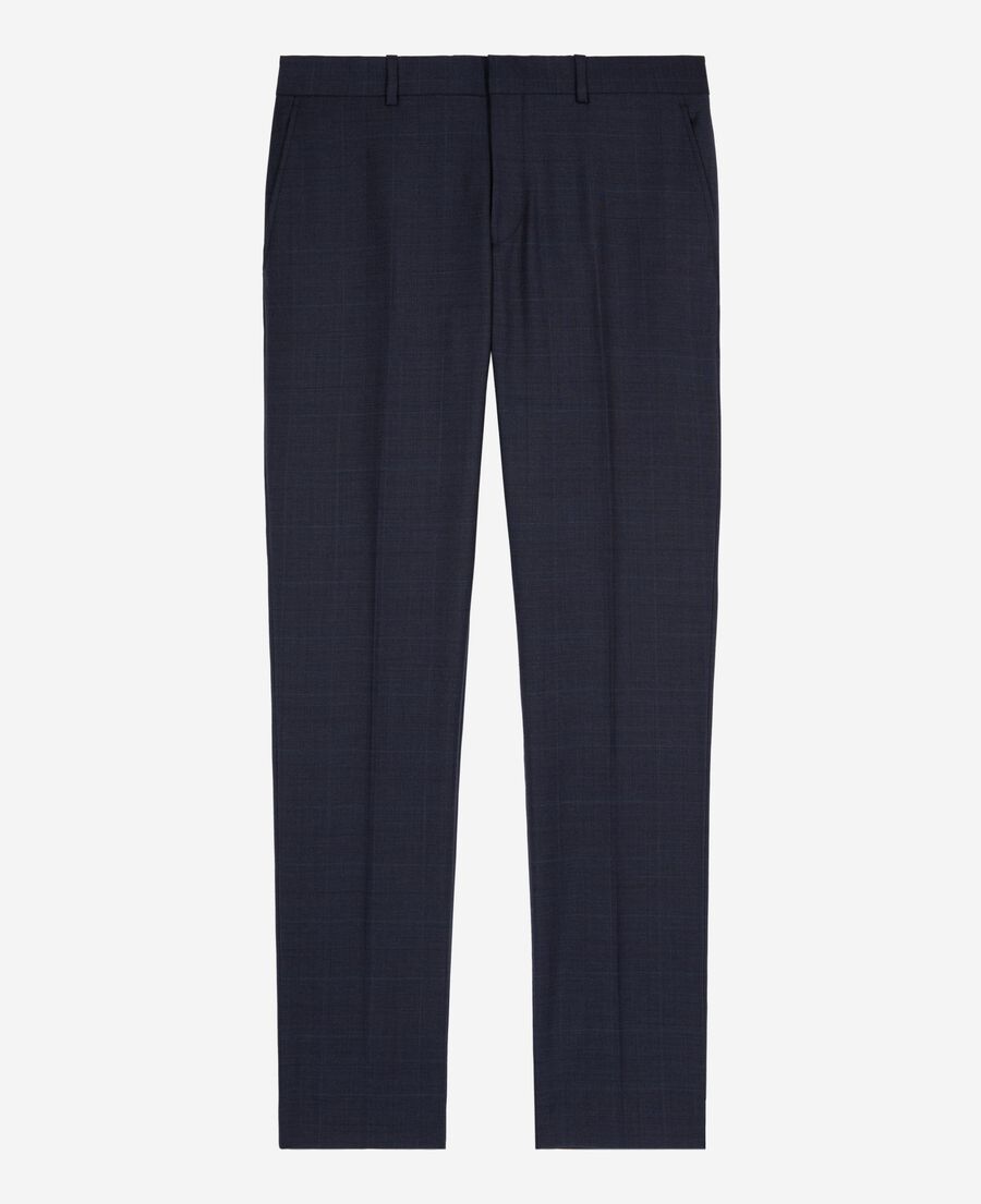The Kooples HOMME NAVY pantalon de costume ajust&eacute; en laine marine
