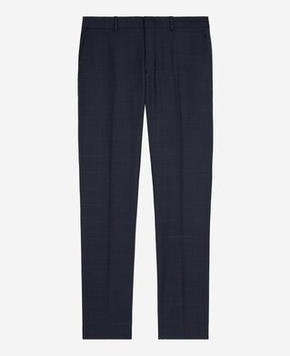 The Kooples HOMME NAVY pantalon de costume ajust&eacute; en laine marine