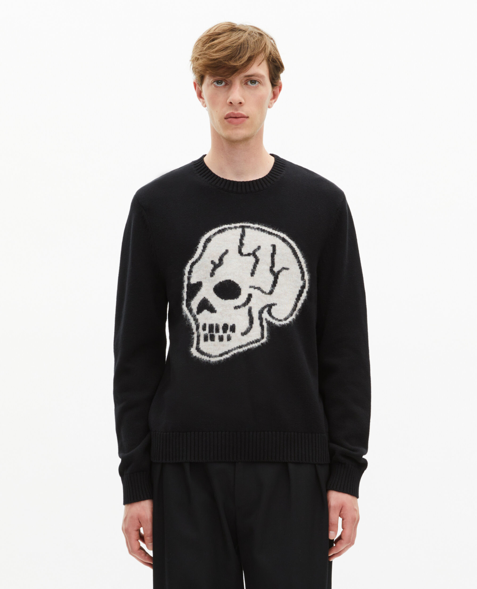 Pull tête de mort noir, BLACK-ECRU, hi-res image number null