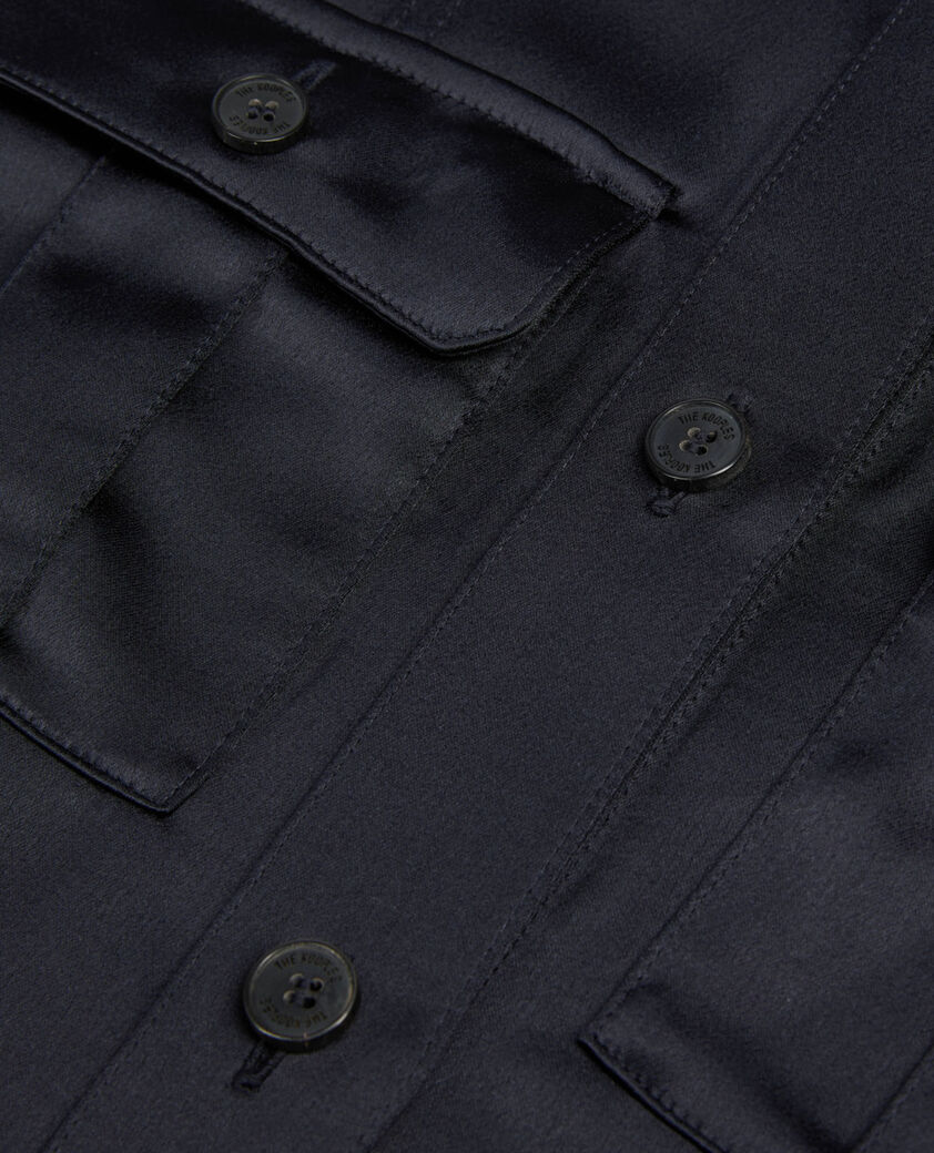 The Kooples F NAVY short navy blue safari dress