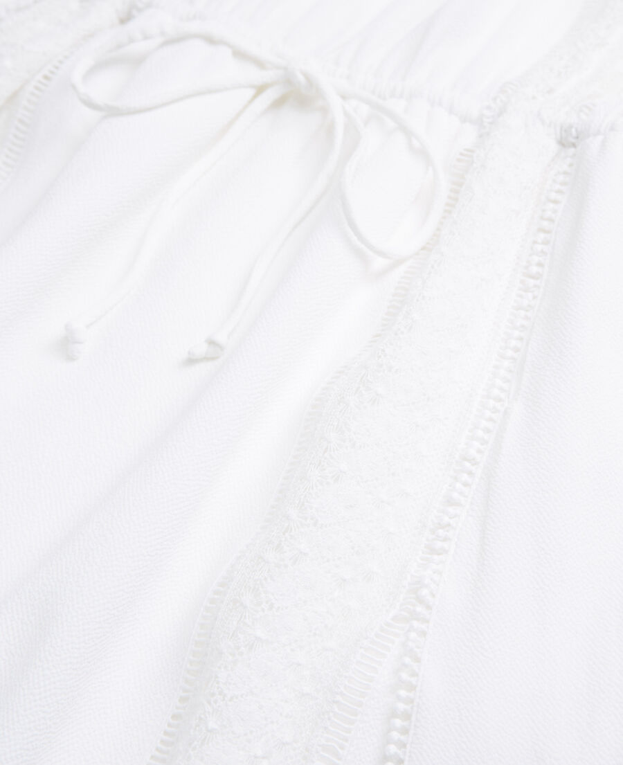 The Kooples WOMEN WHITE short white lace dress w/ openwork detailing