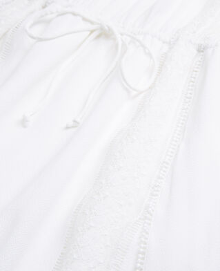The Kooples WOMEN WHITE short white lace dress w/ openwork detailing